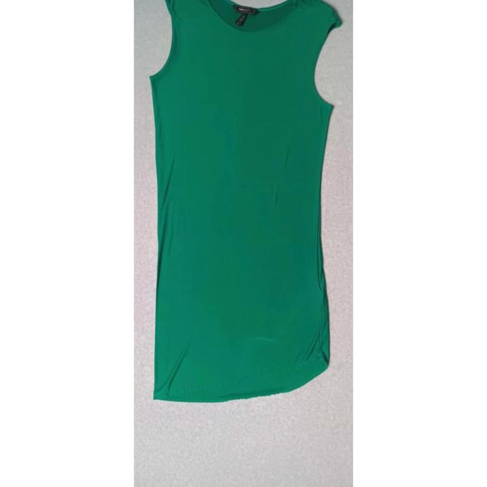 Bcbg Maxazria Midi dress Womens Small Green Flowy  Zippered Shoulder Tier Down - Picture 6 of 12
